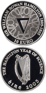 200e geboortedag Sir William Rowan Hamilton 10 euro Ierland 2004 Proof